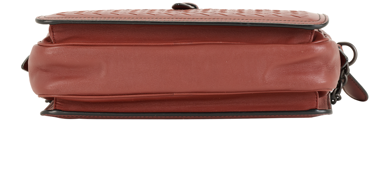 Intrecciato Camera Shoulder Bag, &pound;550, Handbags, Brown, Leather, Top view